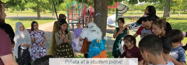 pinata at student picnic